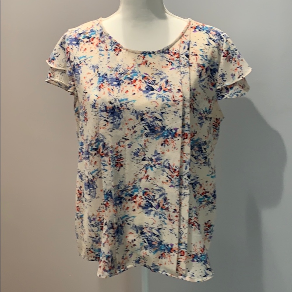 The Limited cream with multi color print top